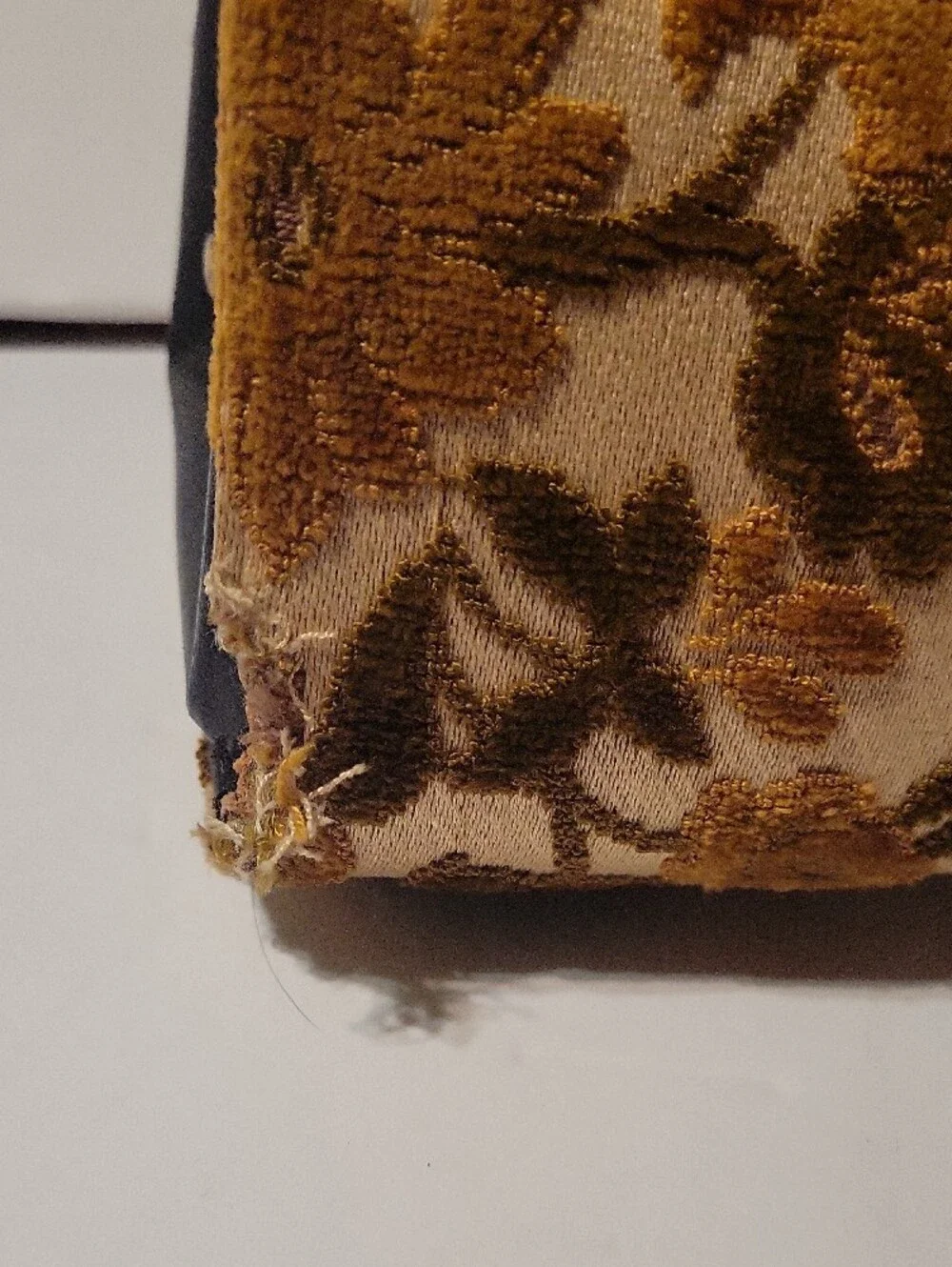 Vintage Meyer's Floral Carpet Velvet Top-Handle Bag